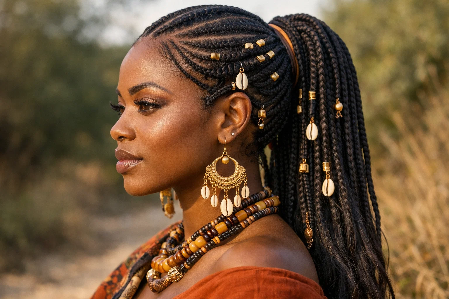 Fulani Braid Ponytail