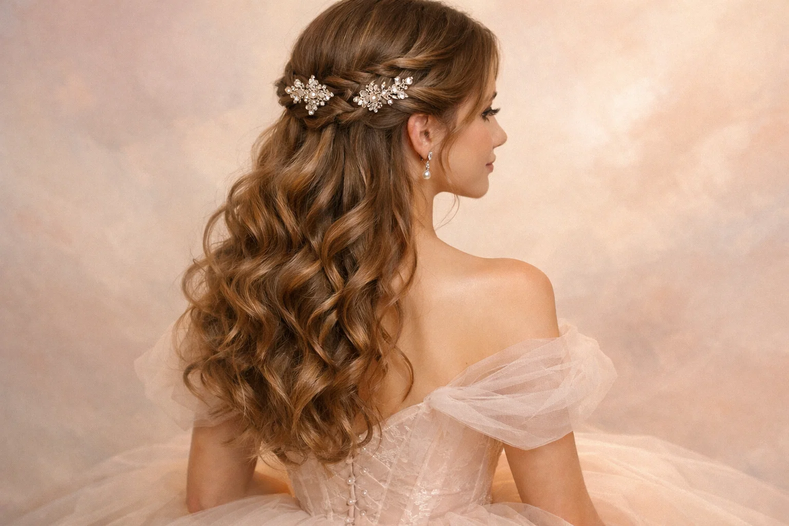 Half-Up Half-Down with Braided Details