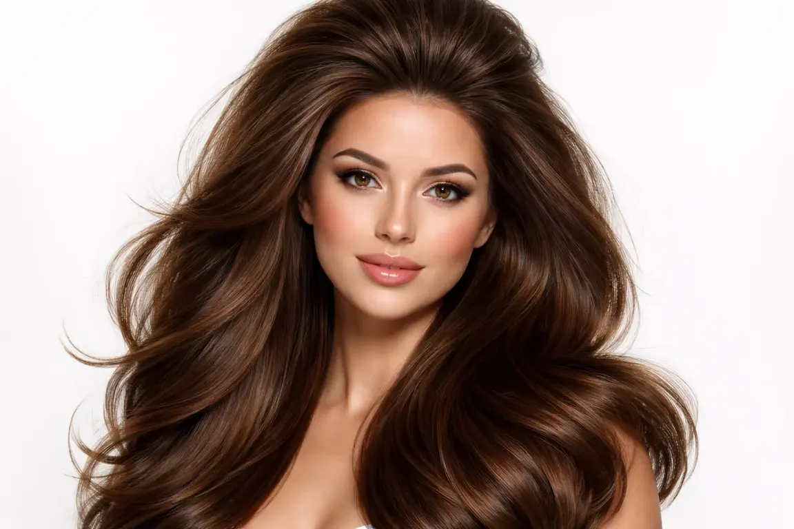 Long Hair with Crown Volume