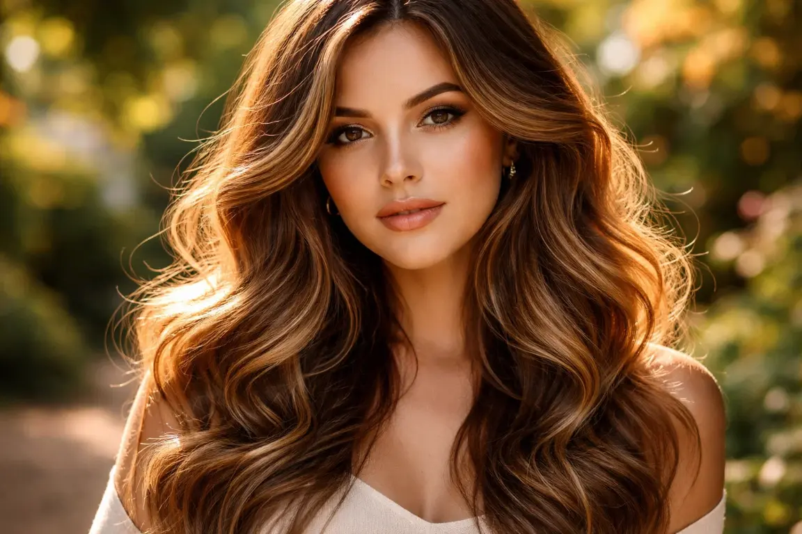 Wavy Long Hair with Highlights
