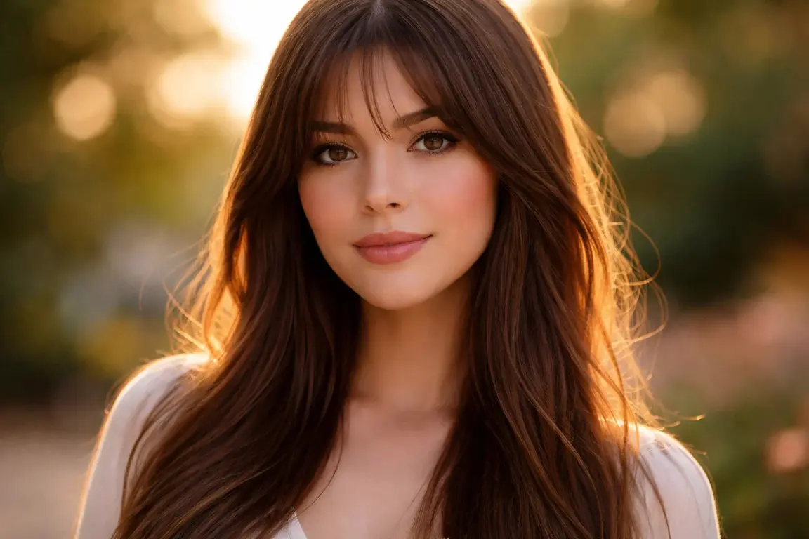 Curtain Bangs with Long Hair