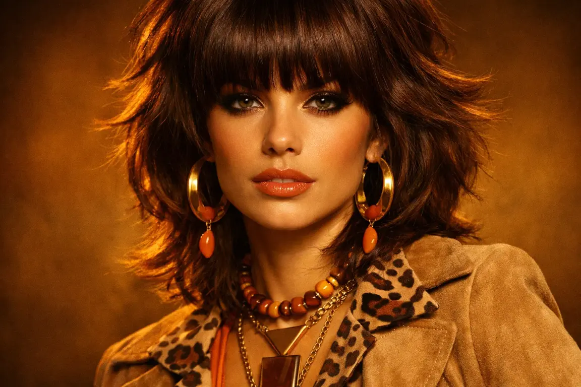 The Retro Shag with Full Bangs