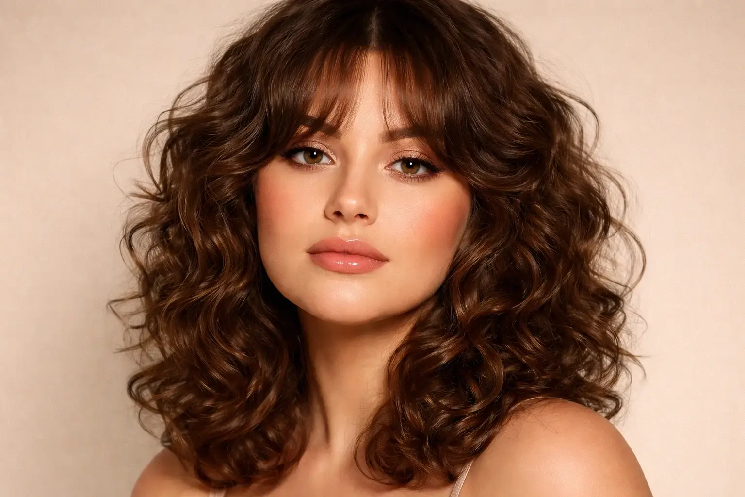 The Curly Shag with Curtain Bangs