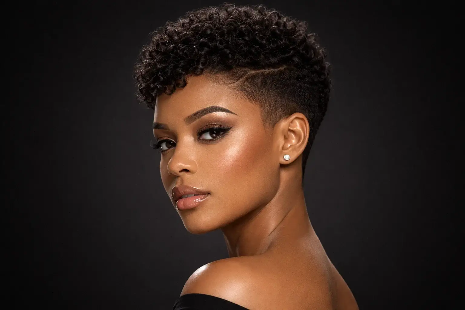 The Tapered Curly Pixie