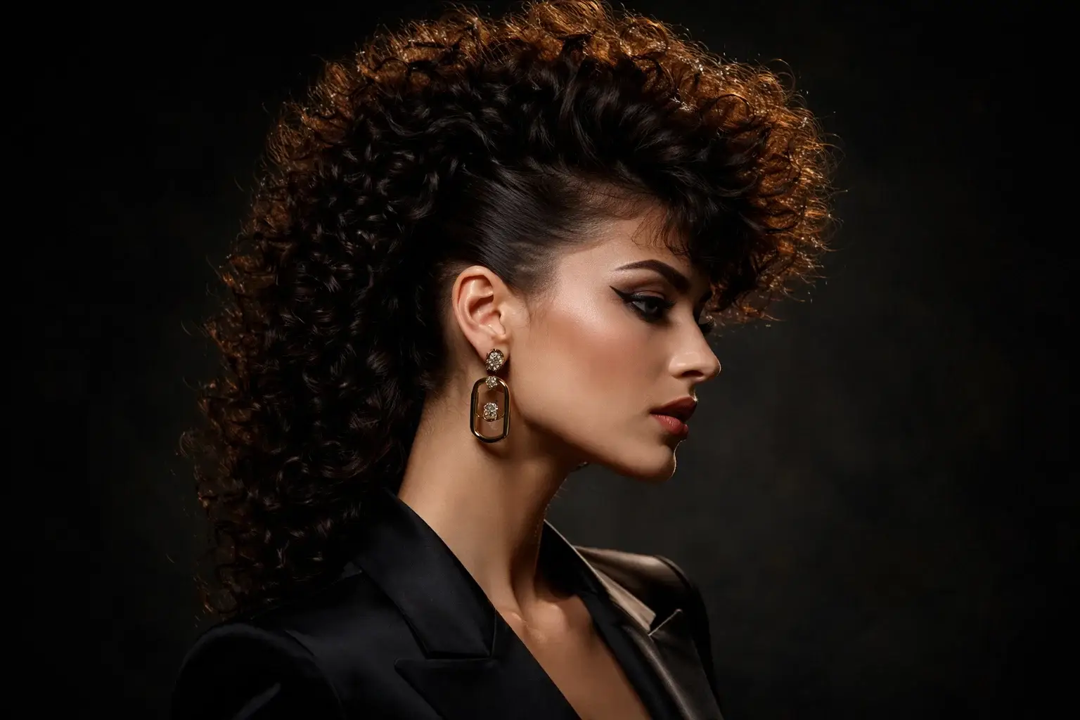 The Curly Mohawk with a Defined Fringe
