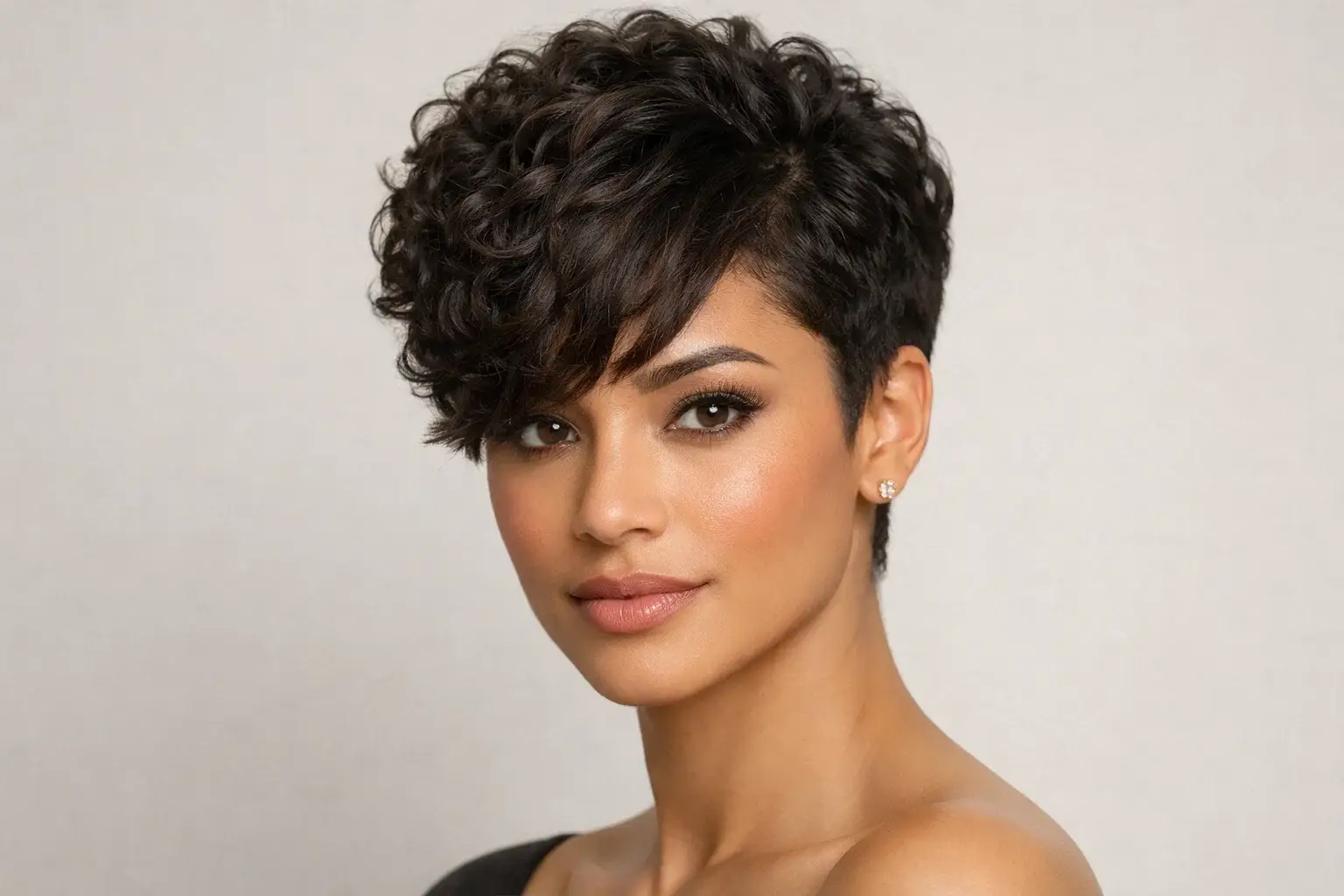 The Textured Crop with Side Bangs