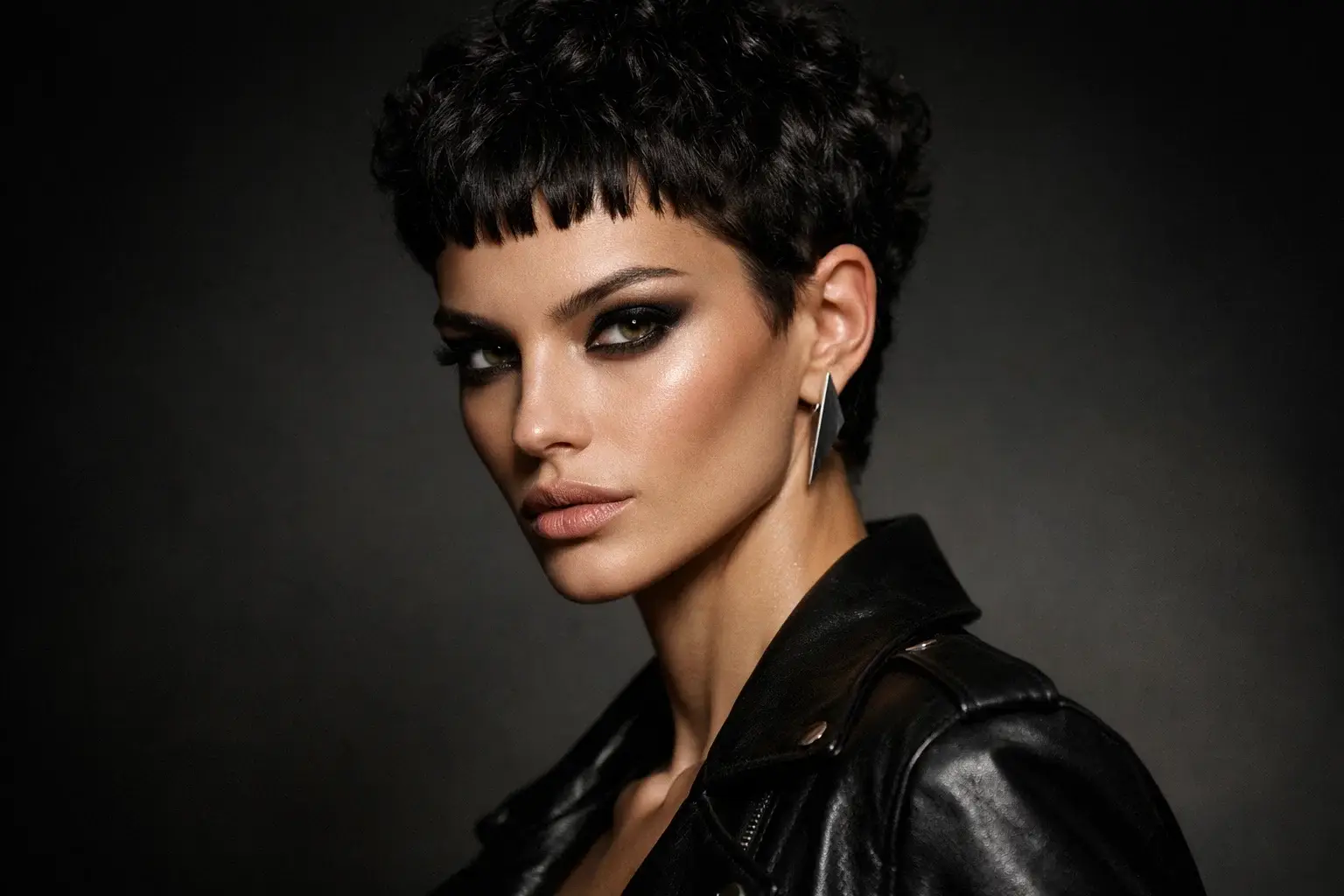 The Curly Pixie with Micro Bangs