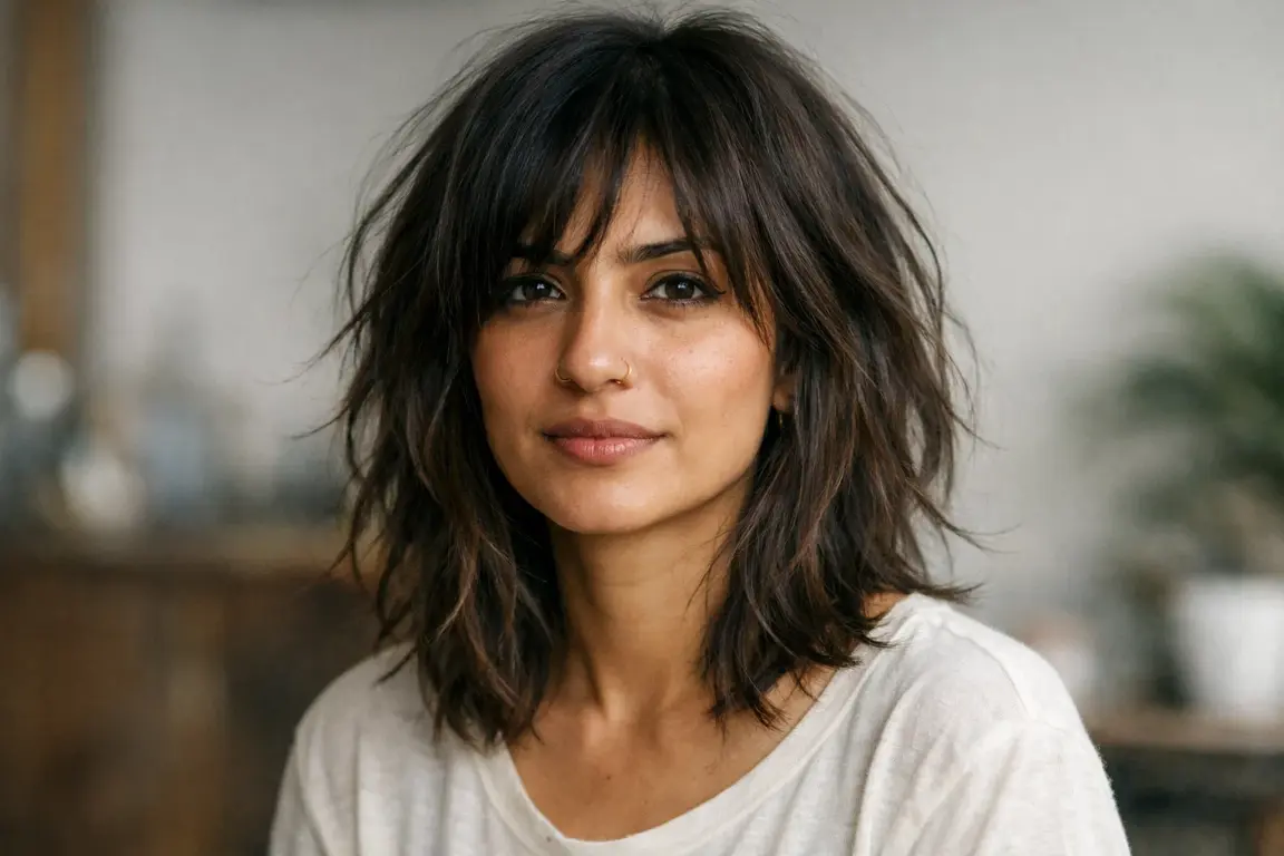 The Tousled Messy Layered Bob