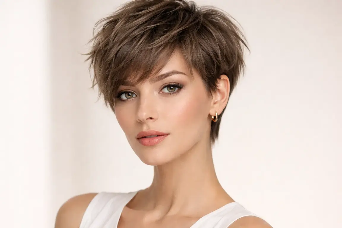 The Ash Brown Choppy Layered Crop