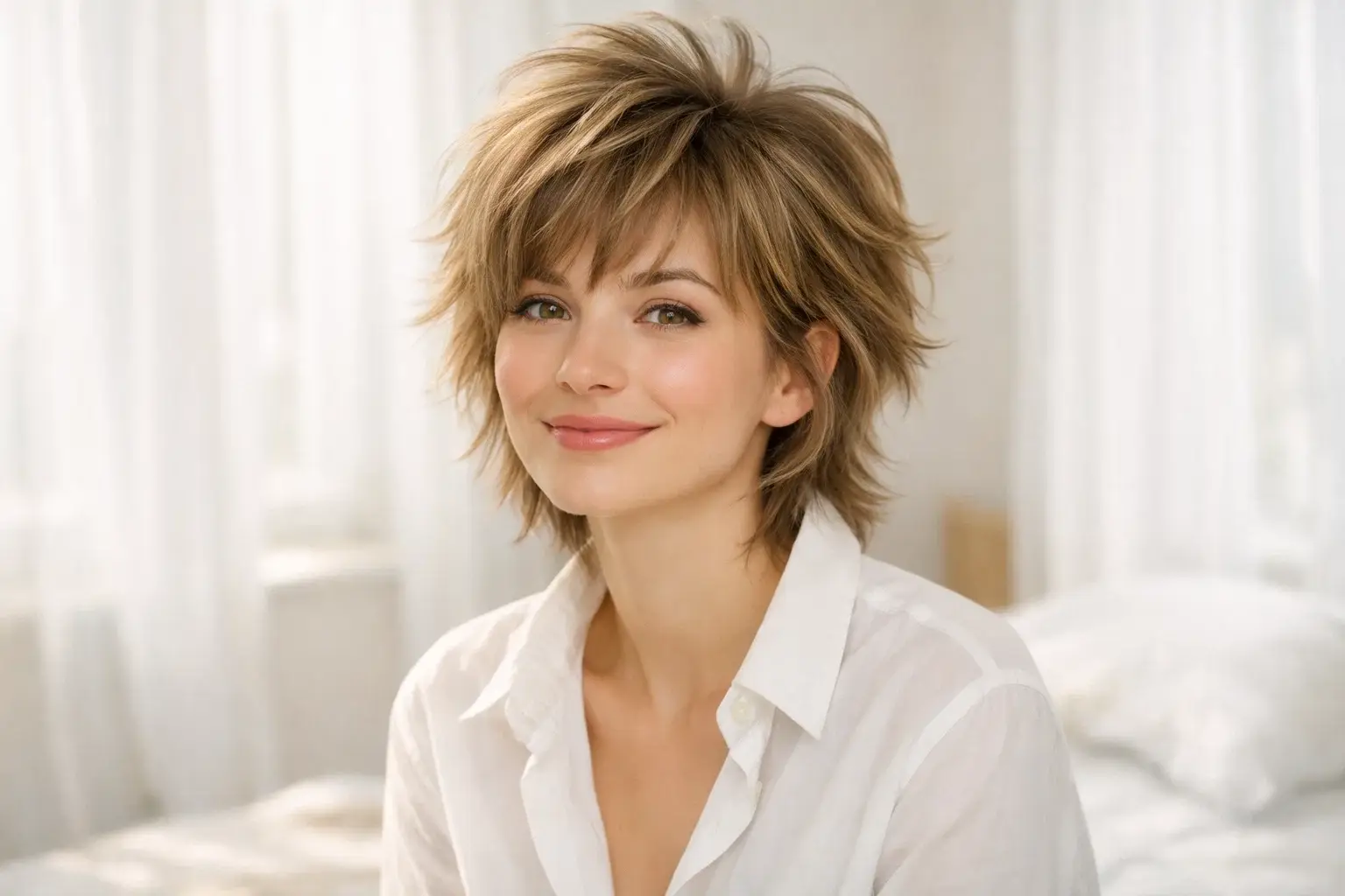 The Airy Crown Short Wolf Cut