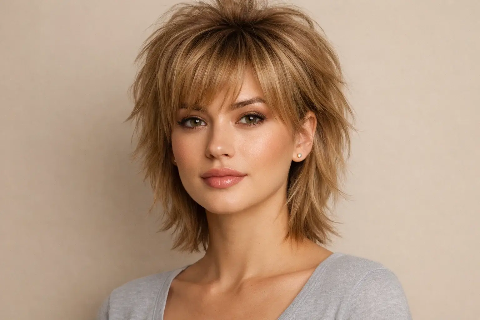 The Short Wolf Cut for Fine Hair