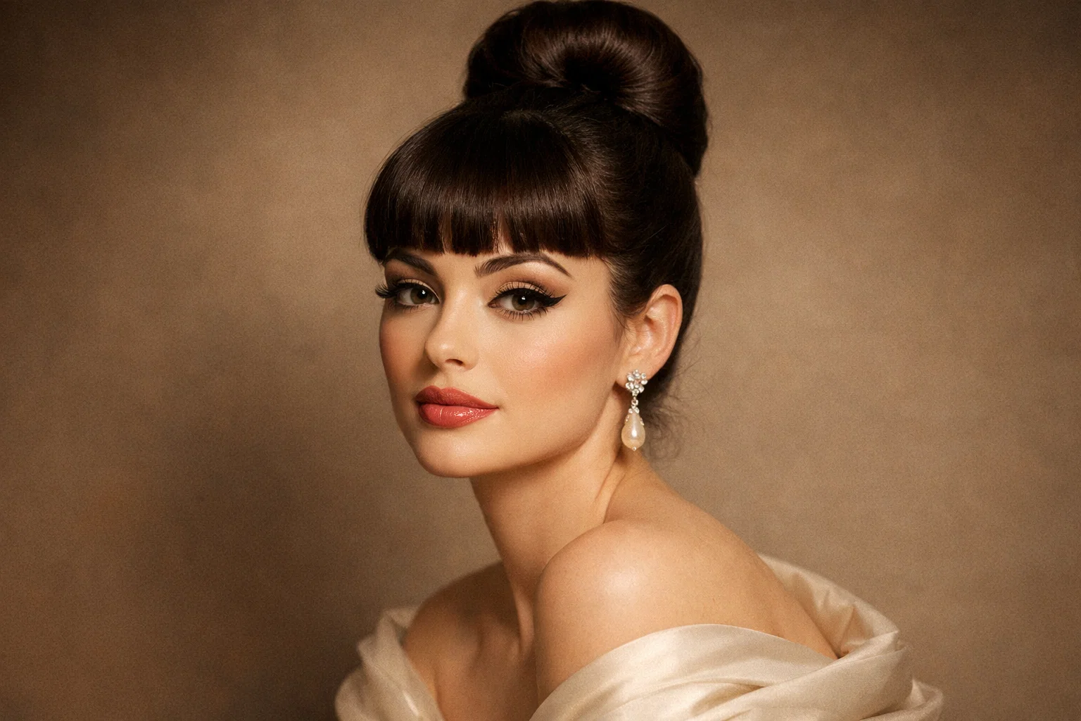 Top Knot with Full Fringe for a Vintage Touch