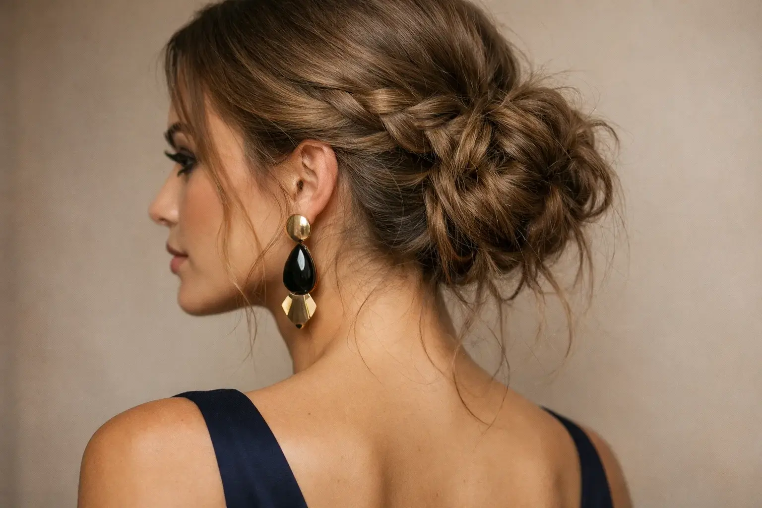 Loose Messy Braided Bun