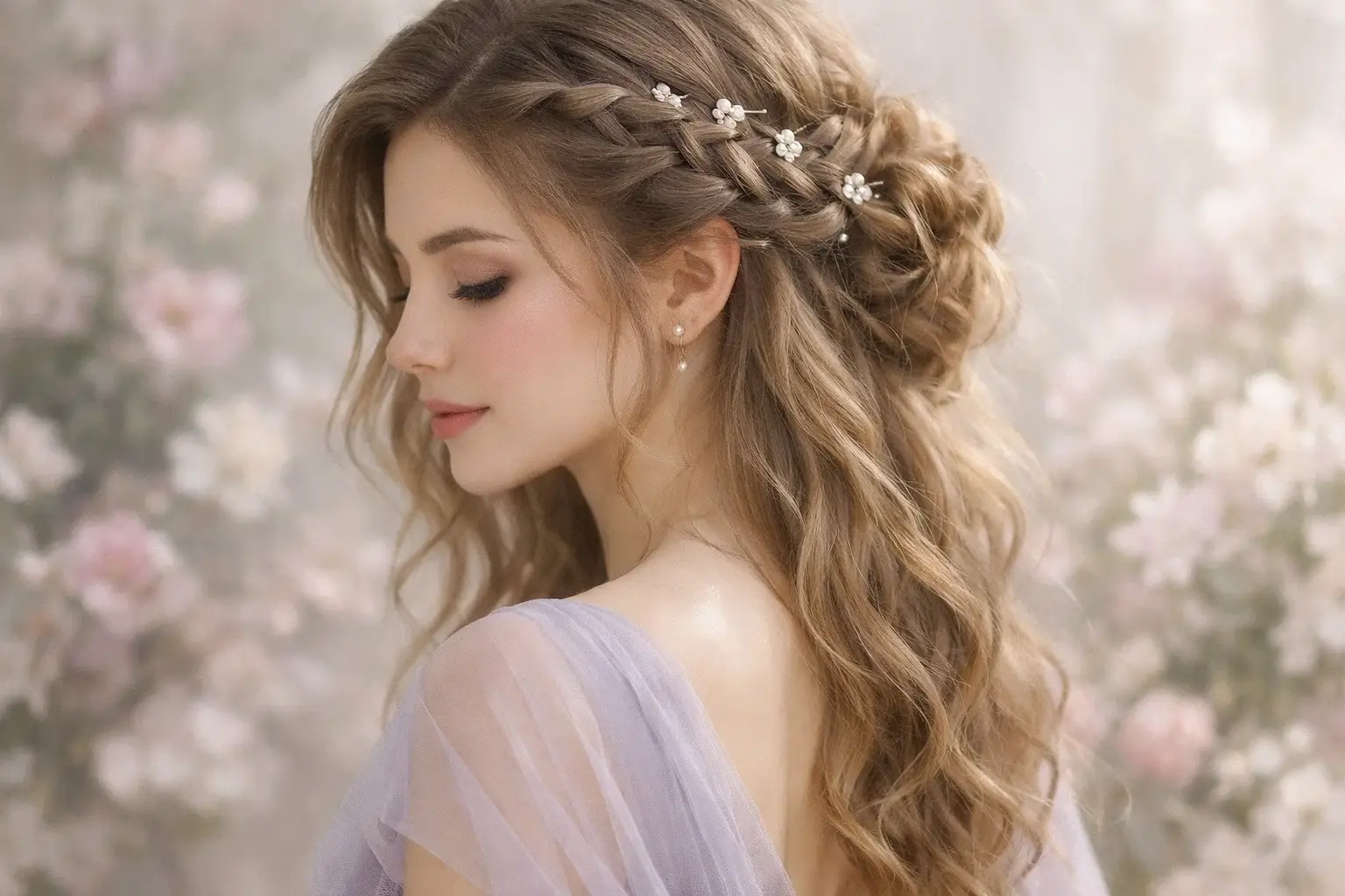 Waterfall Braid Updo