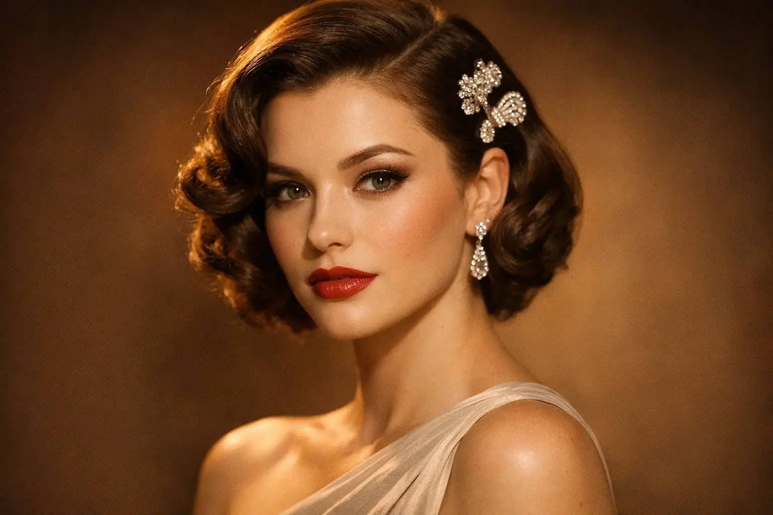 The Side-Swept Pin-Up Style