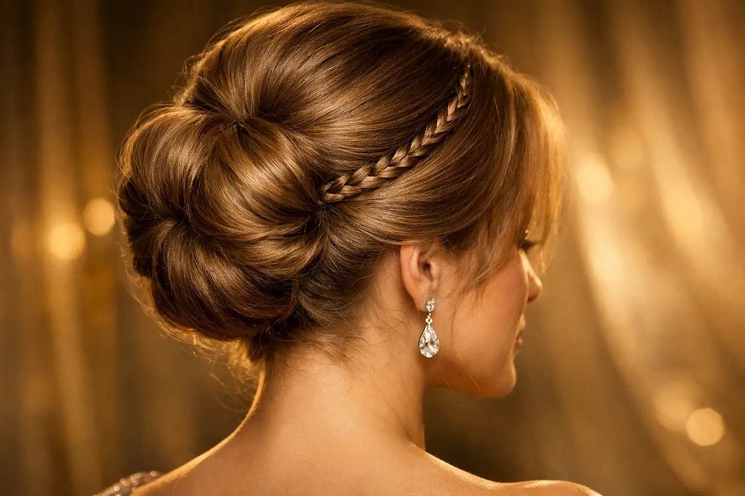 Textured Bun with Braided Accents