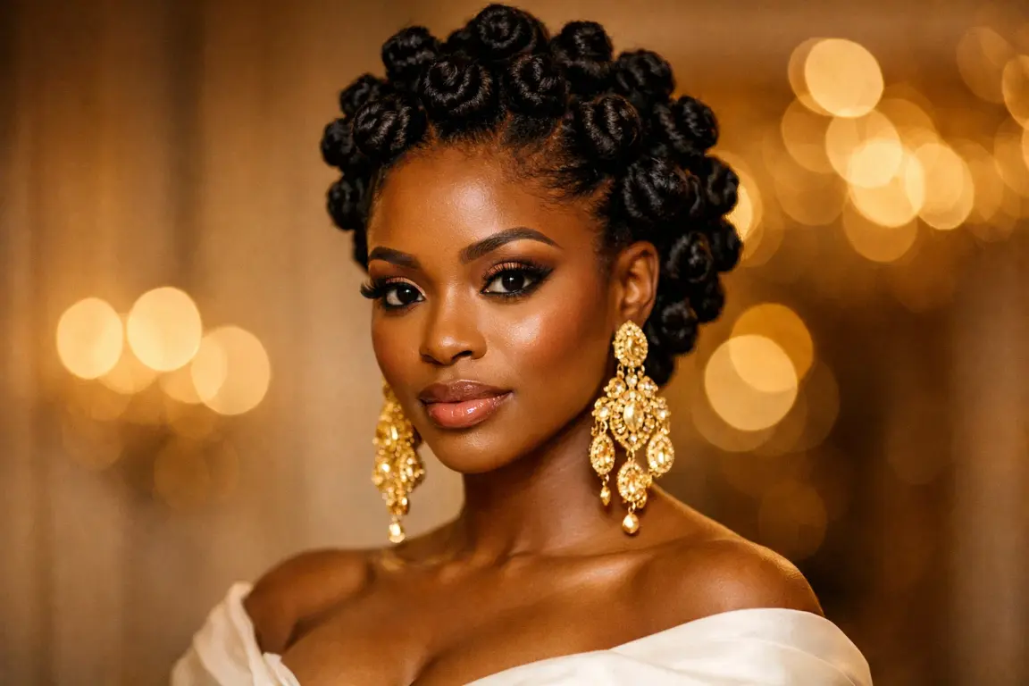 BANTU KNOT INSPIRED UPDO