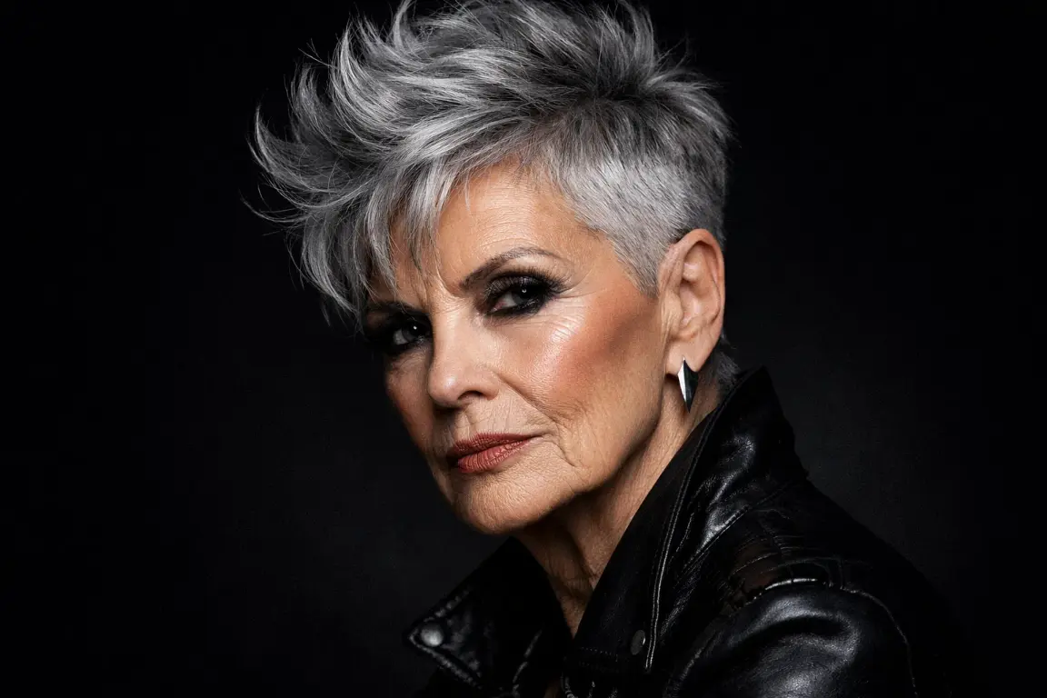 The Platinum White Choppy Pixie
