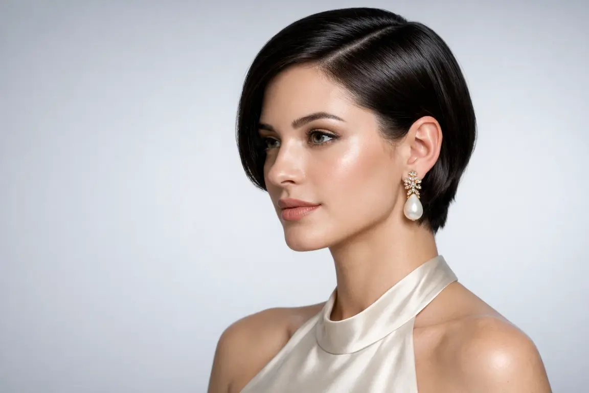 Sleek Side Part with Tuck