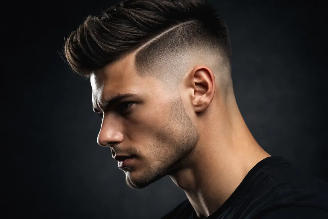 The High Skin Fade With Hard Part