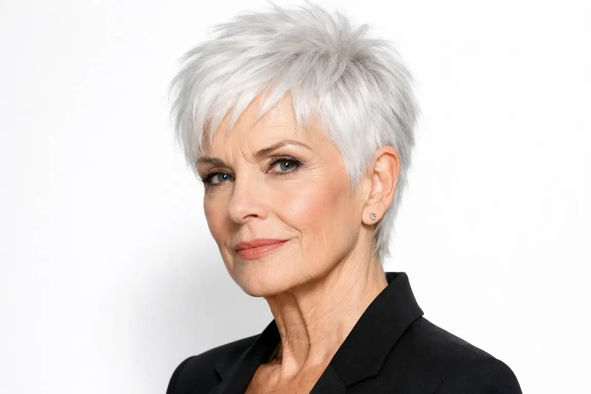 The Gray Balayage Pixie