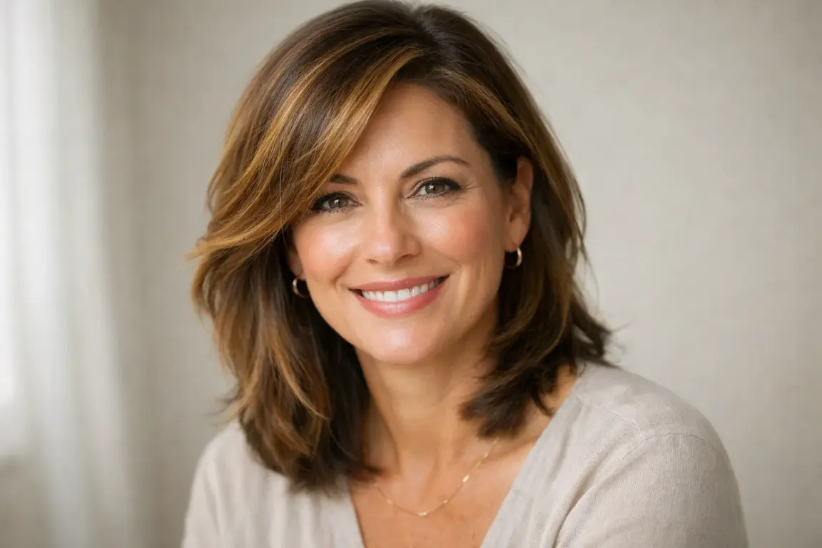 Soft Side-Swept Shoulder Cut