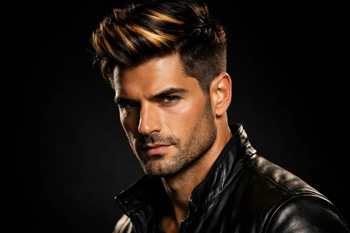 High Contrast Honey Highlights on Dark Brown Hair