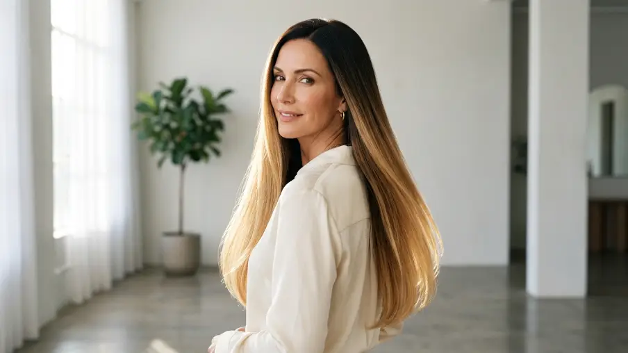 Long Hair with Ombre Coloring