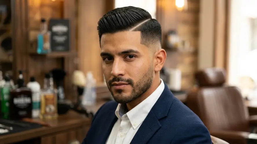 The Side Part with Skin Fade