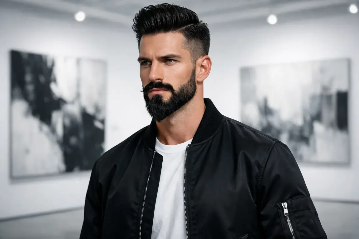 The Ducktail with Disconnected Mustache