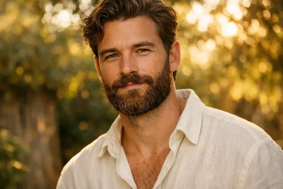 The Textured Natural Medium Beard