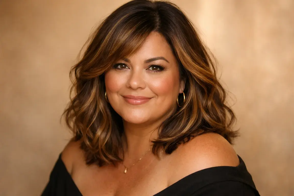 Caramel Balayage on Shoulder-Length Hair