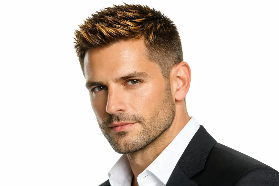 Honey Highlights on Short Brown Hair