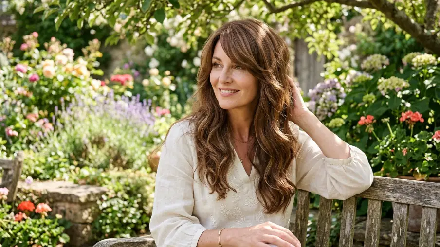 Long Hair with Side-Swept Bangs