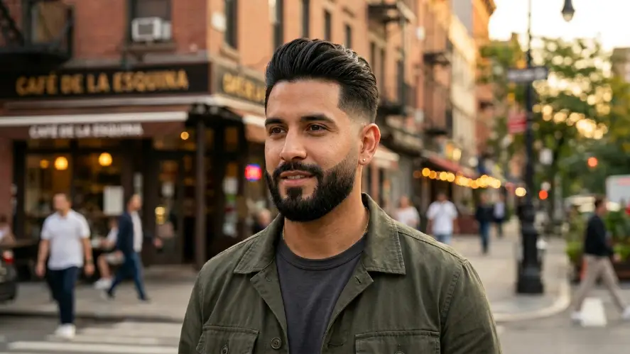The Textured Brush Back Taper Fade
