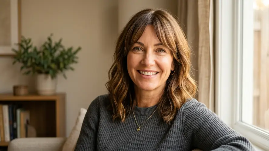 Curtain Bangs with a Layered Cut