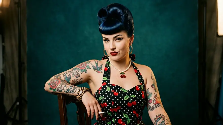 The Rockabilly Quiff with Pin-Up Fringe