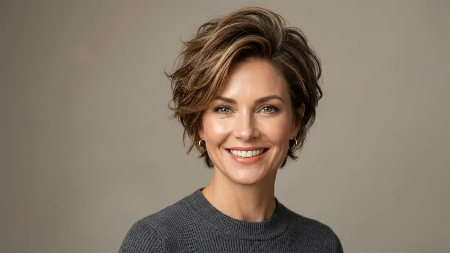 The Modern Short Textured Cut with Crown Volume