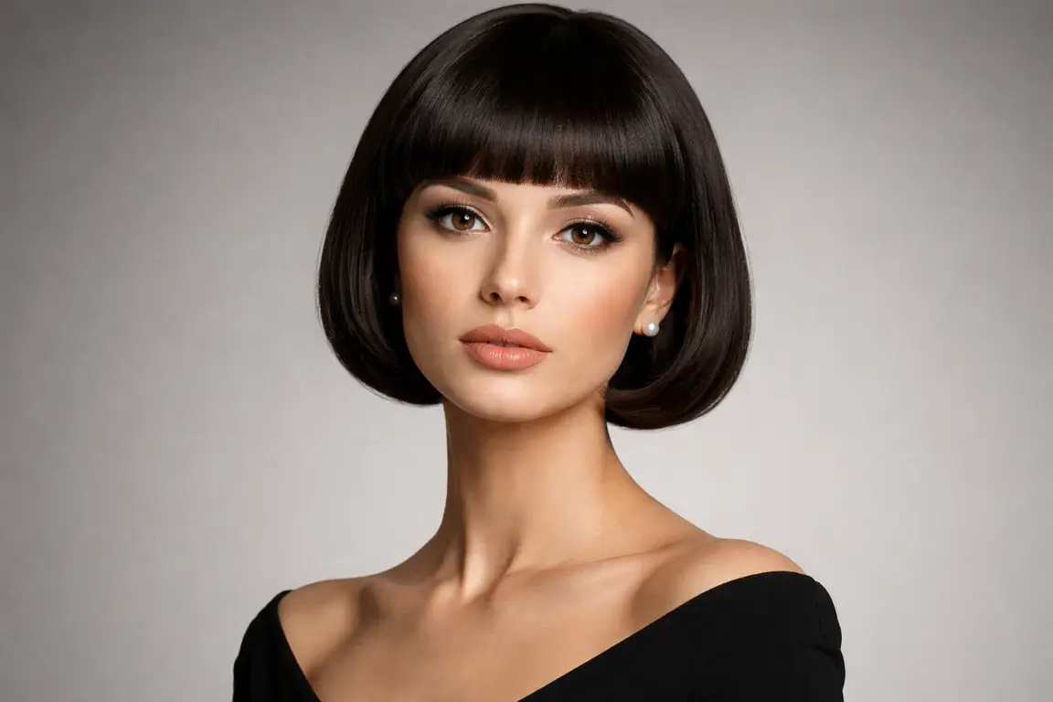 Modern Pageboy with Cropped Fringe