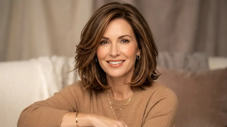 The Layered Bob with Warm Chestnut Highlights