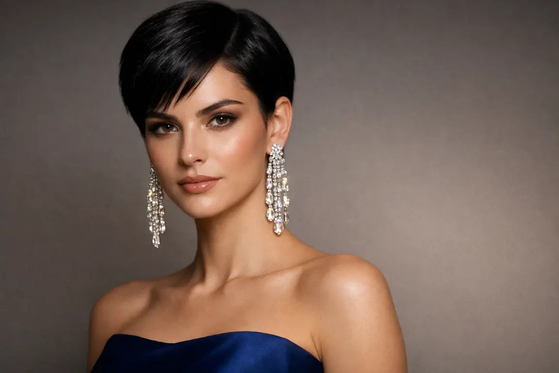 Minimalist Sleek Look with Statement Earring