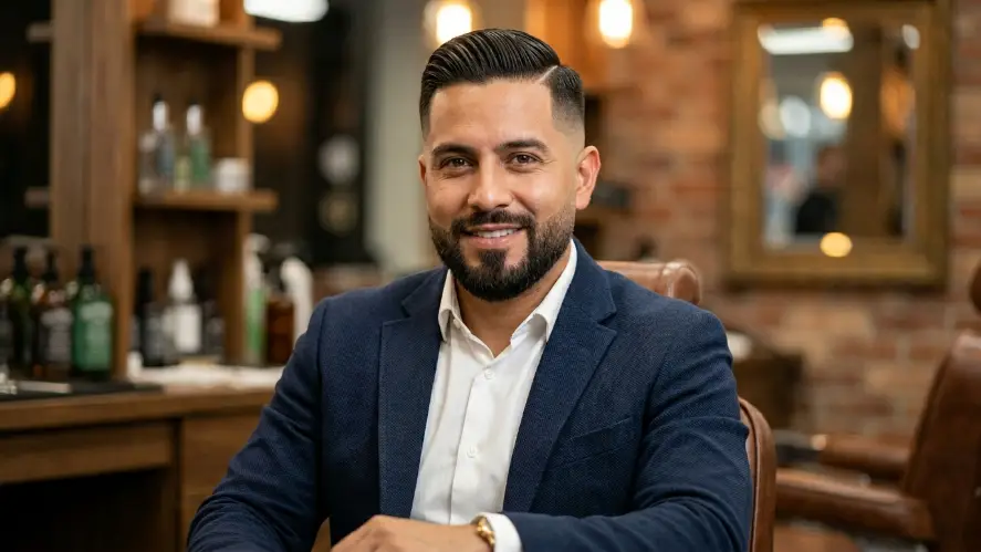 The Faded Comb Over with Beard
