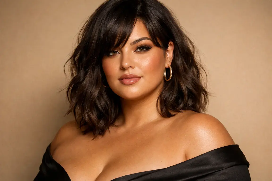 The Shoulder-Length Soft Wave with Deep Side Part