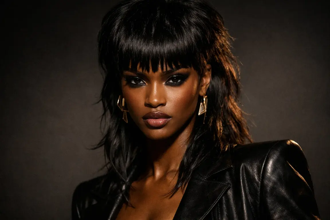 The Modern Mullet Shag for Black Hair