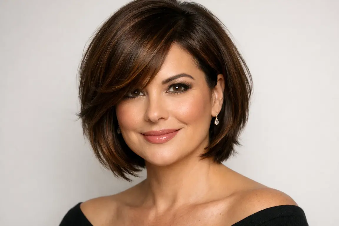 Layered Bob With Side Part
