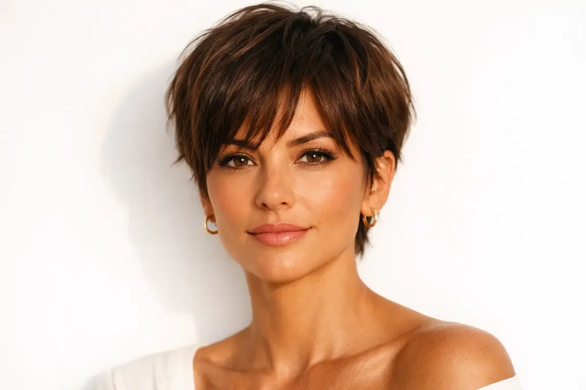 Textured Pixie with Curtain Bangs