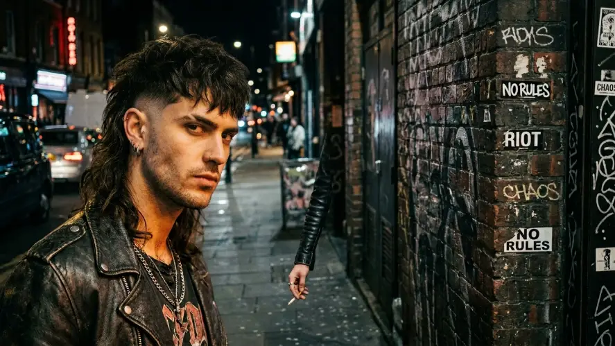 The Modern Mullet with Burst Fade