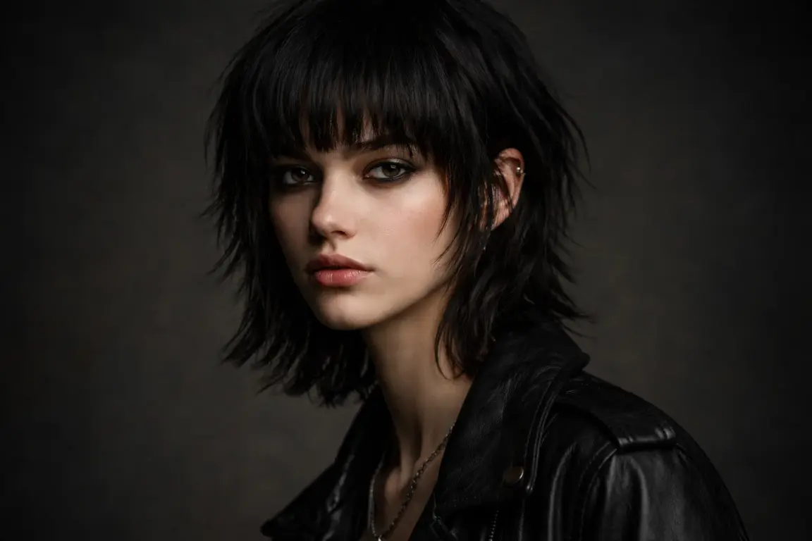 Short Shag with Blunt Fringe