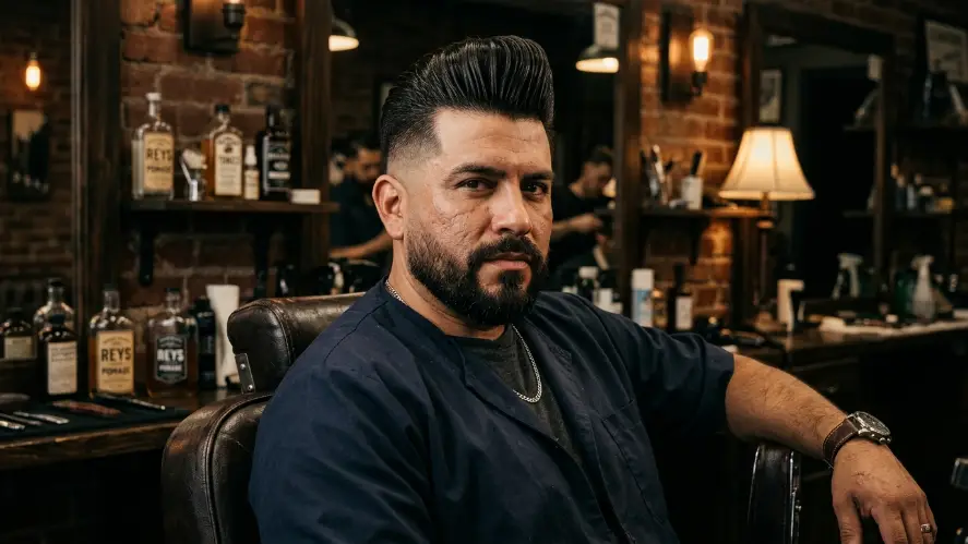 The Pompadour with High Fade