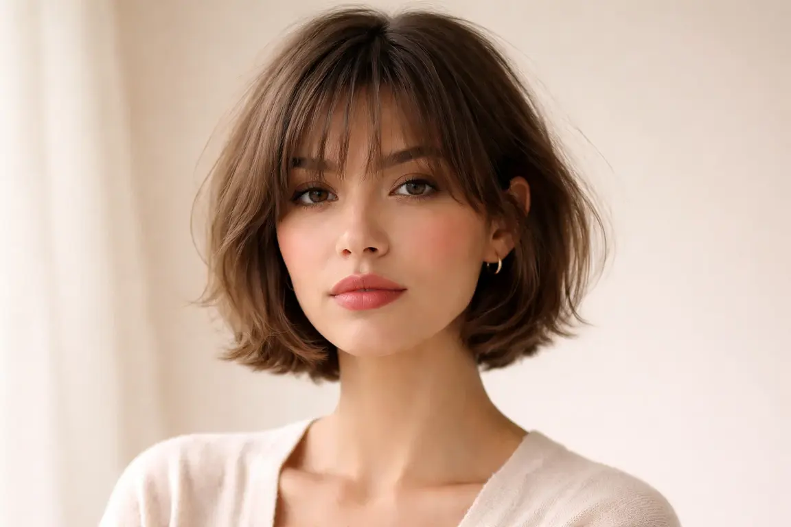 Birkin-Inspired Short Cut with Wispy Bangs